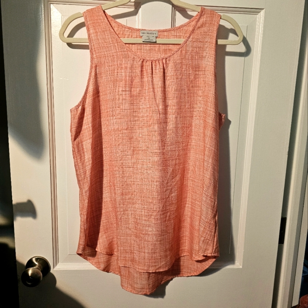 Perfect red/orange and white top